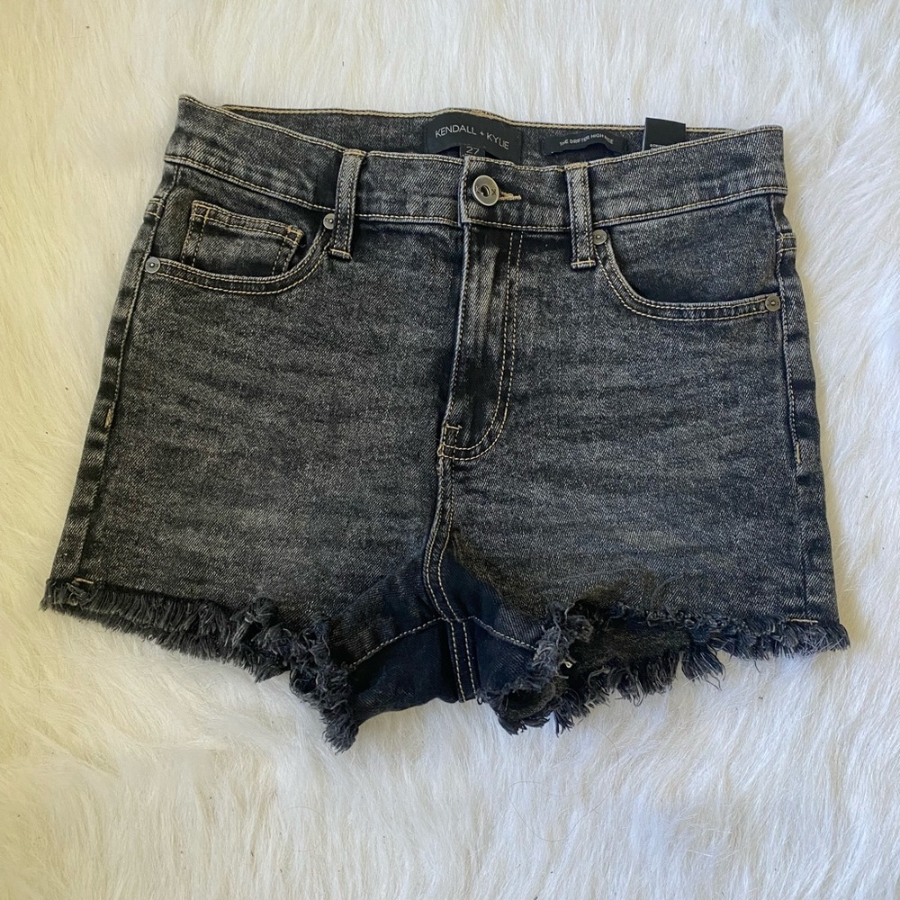 Kendall + Kylie black shorts high rise